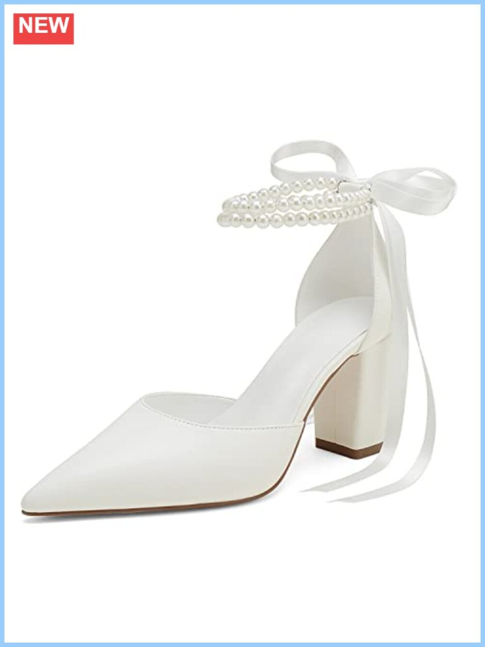 Faux Leather Chunky Block Heel Closed Toe Dress Pumps